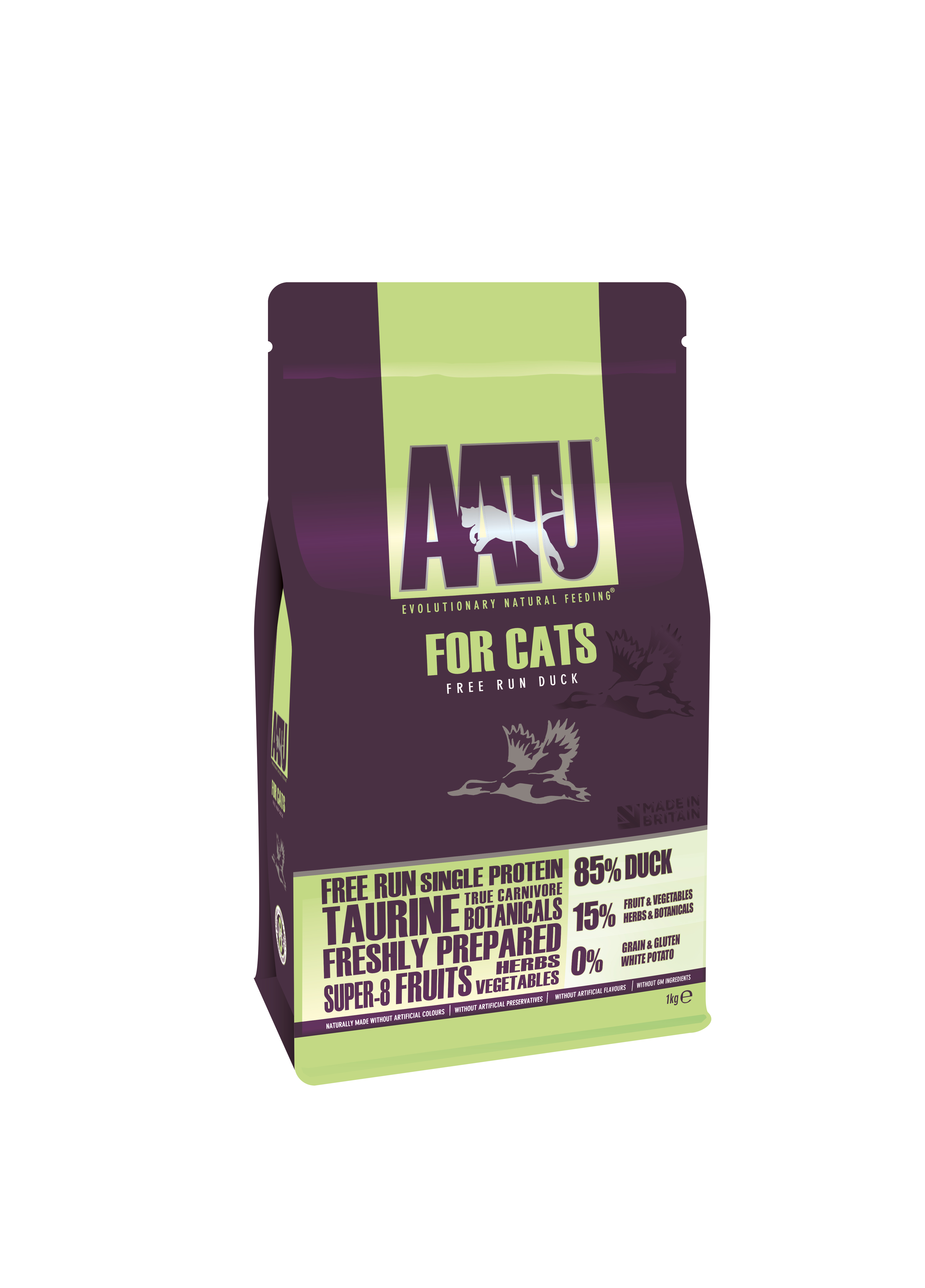 AATU 85/15 Grain Free Duck Dry Cat Food - 1kg